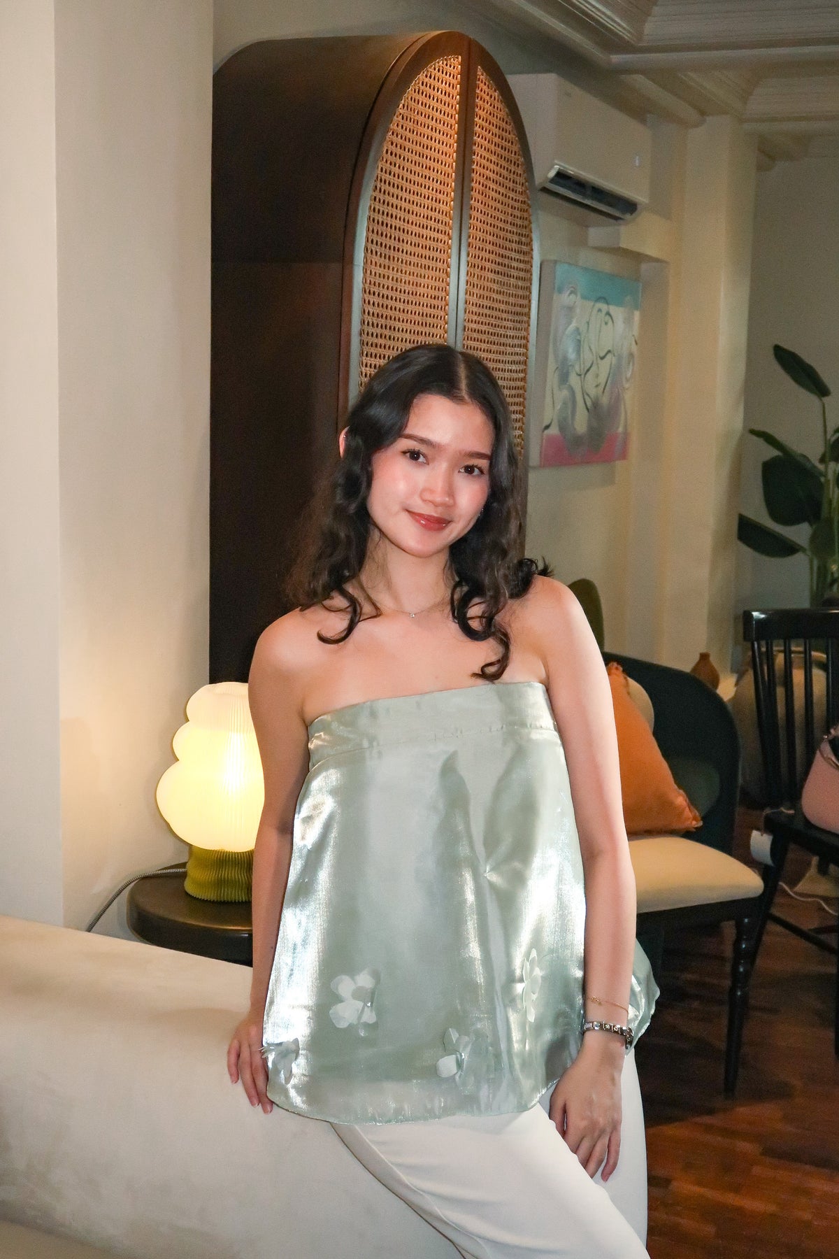 Petal Tube Top in Sage