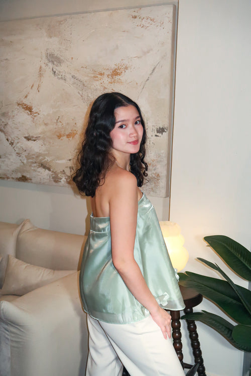 Petal Tube Top in Sage