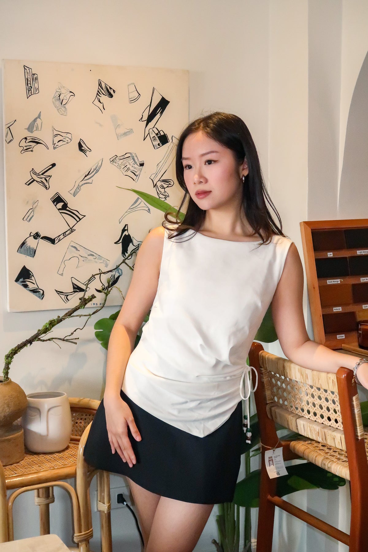 Sienna Linen Top in White